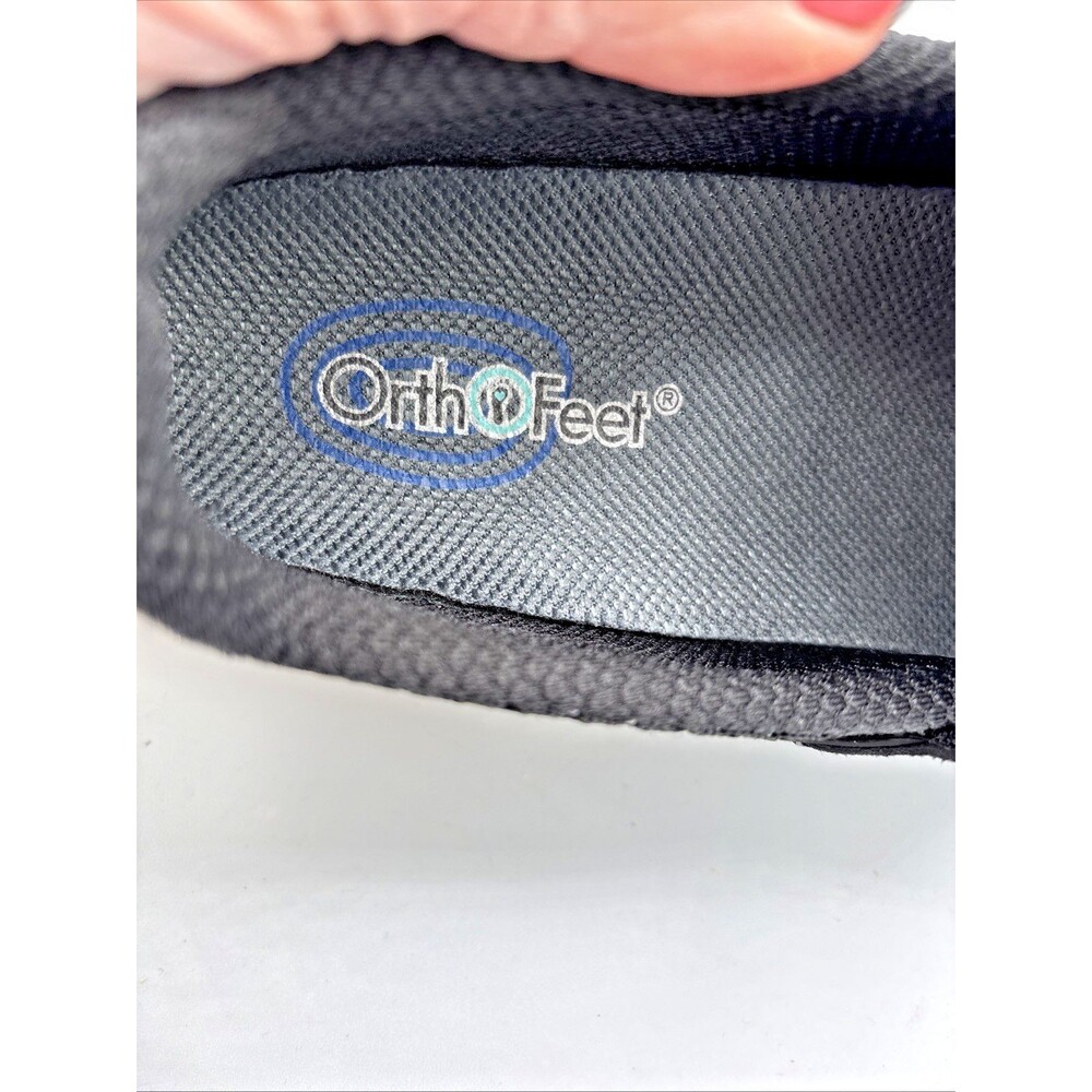 Orthofeet Quincy 821 Womens 9B Black Slip On Shoes Hook Loop Orthopedic - Picture 7 of 9